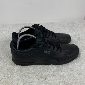 All leather black vans
